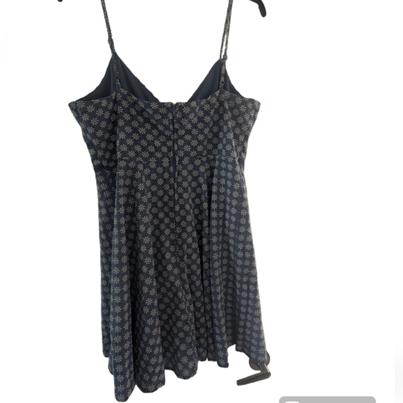 NWT💙 Francesca's Qwinn Ladder Trim Blue Mini Dress Sz Large - Picture 5 of 8